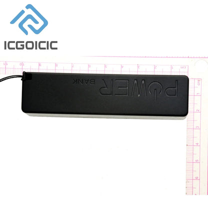 USB Power Bank Case Kit 18650 Battery Charger Module DIY Box Shell With Cable For Arduino Projects Black