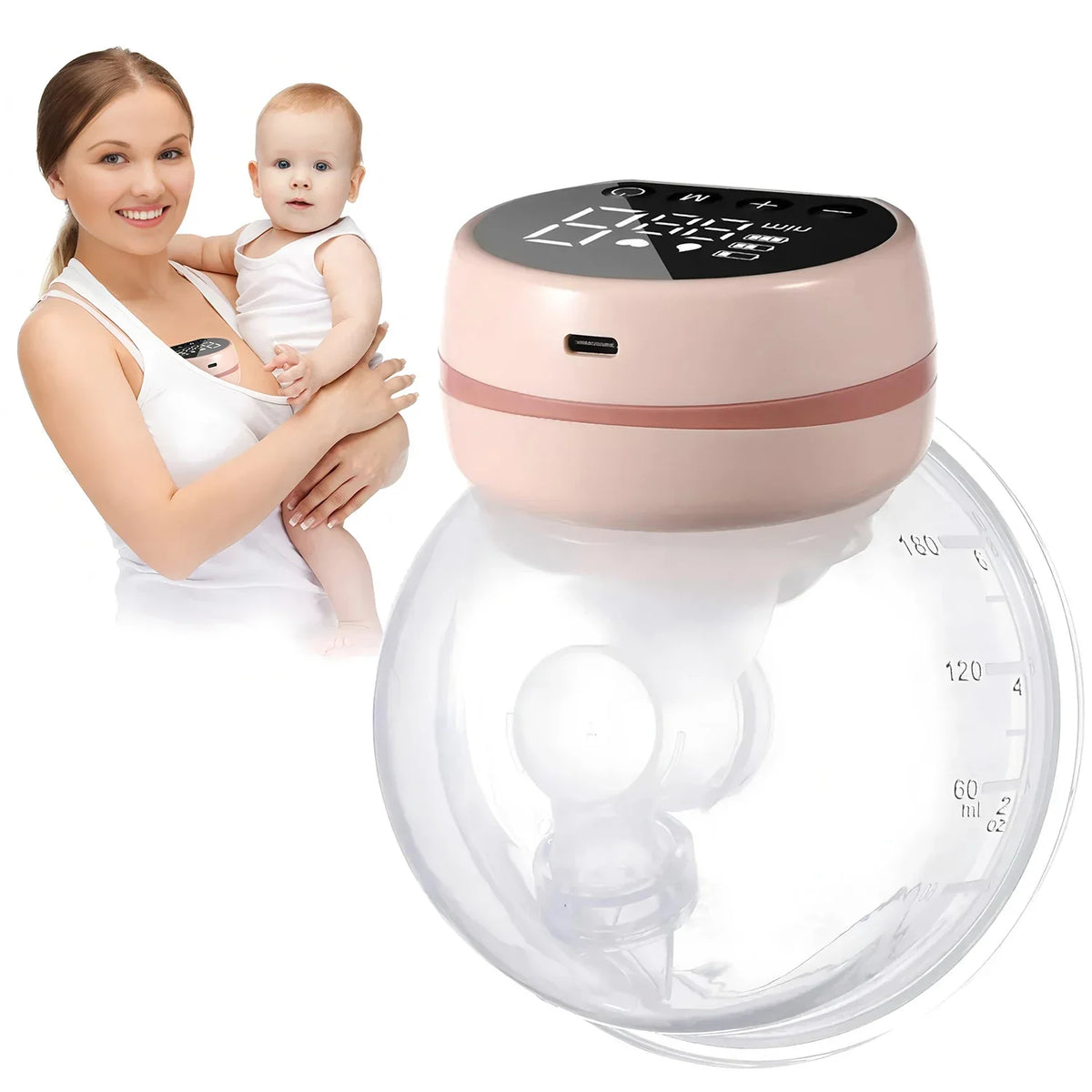 New Upgrades Wearable Breast Pump Hands Free Electric Portable Wearable Breast Pumps BPA-free Breastfeeding Milk Collector