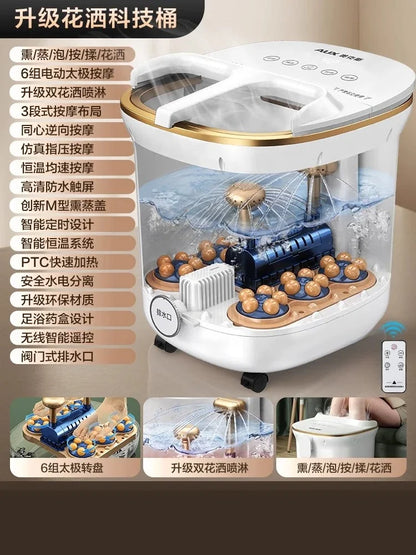 Footbath bucket fully automatic electric massage footbath heated household constant temperature high and deep footbath