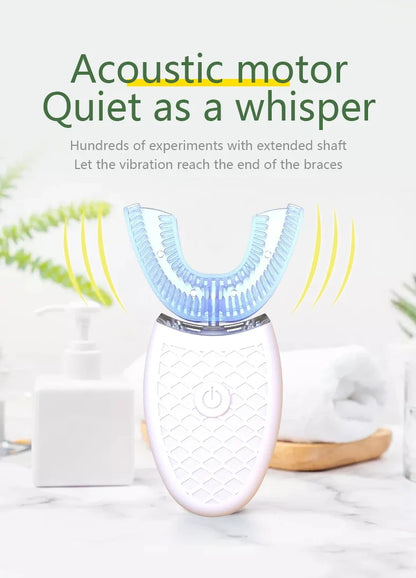 U-Type Toothbrush 360 Degrees Intelligent Silicon Head Sonic Electric Toothbrush Automatic USB Charge Waterproof Toothbrush