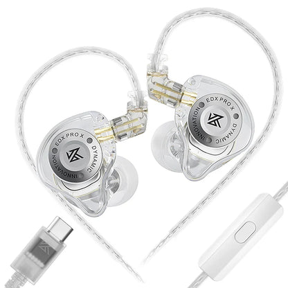 KZ EDX PRO X IEM Earphones Dynamic Drive HiFi Deep Bass Sound Earbud Sport Music Noise Cancelling Headset with Detachable Cable