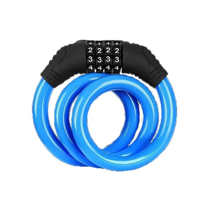 Bicycle Locks Anti-theft Mtb Bike Steel Wire Padlock 4Digit Password Electric Scooter Motorcycle Locks MTB Bicycle Accessories