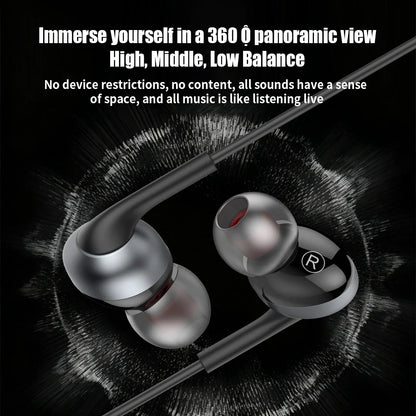 USB Type C in Ear Headphones HiFi Stereo Earphones With HD Mic Wired Earbuds For Samsung Galaxy S25 S24 S23 Wire Control Headset