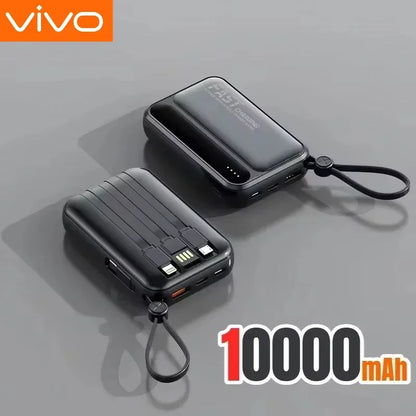 VIVO 500000mAh Power Bank Built in 4 Lines Large Capacity Super Fast Charging Portable External Battery for All Phones 2026 NEW
