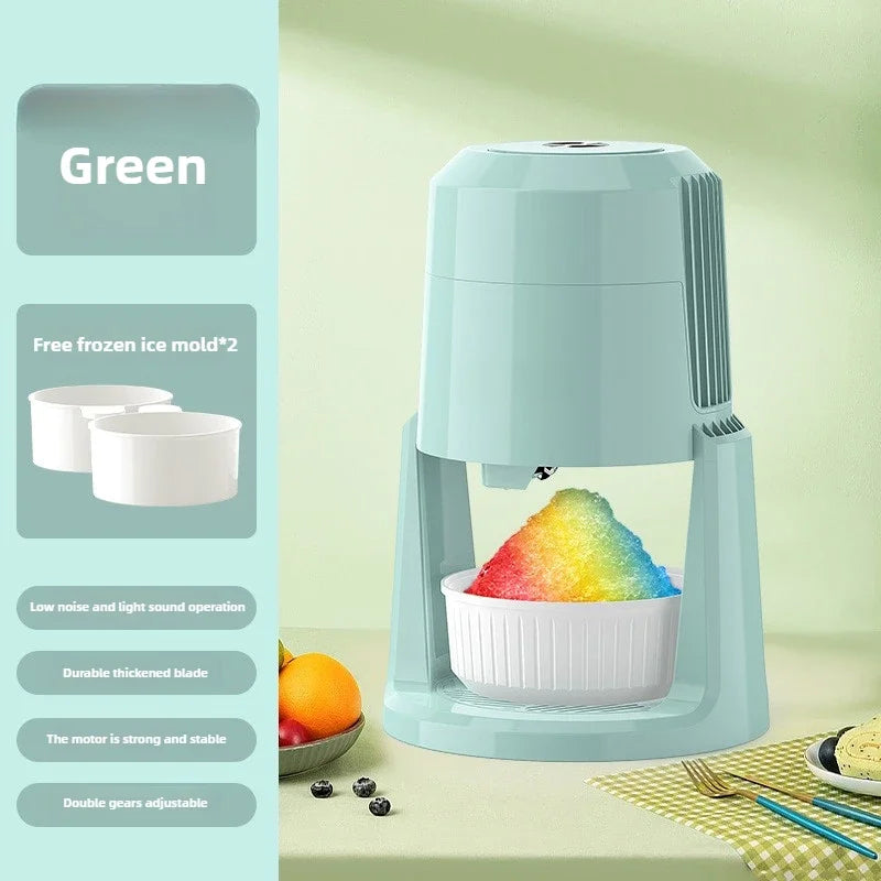 FlipStylez™ Electric Ice Shaver Machine – 3 KG/Min, Dual Voltage 110V/220V, Two-Speed, Red Green White, Smoothies & Crushed Ice | FlipStylez LLC®