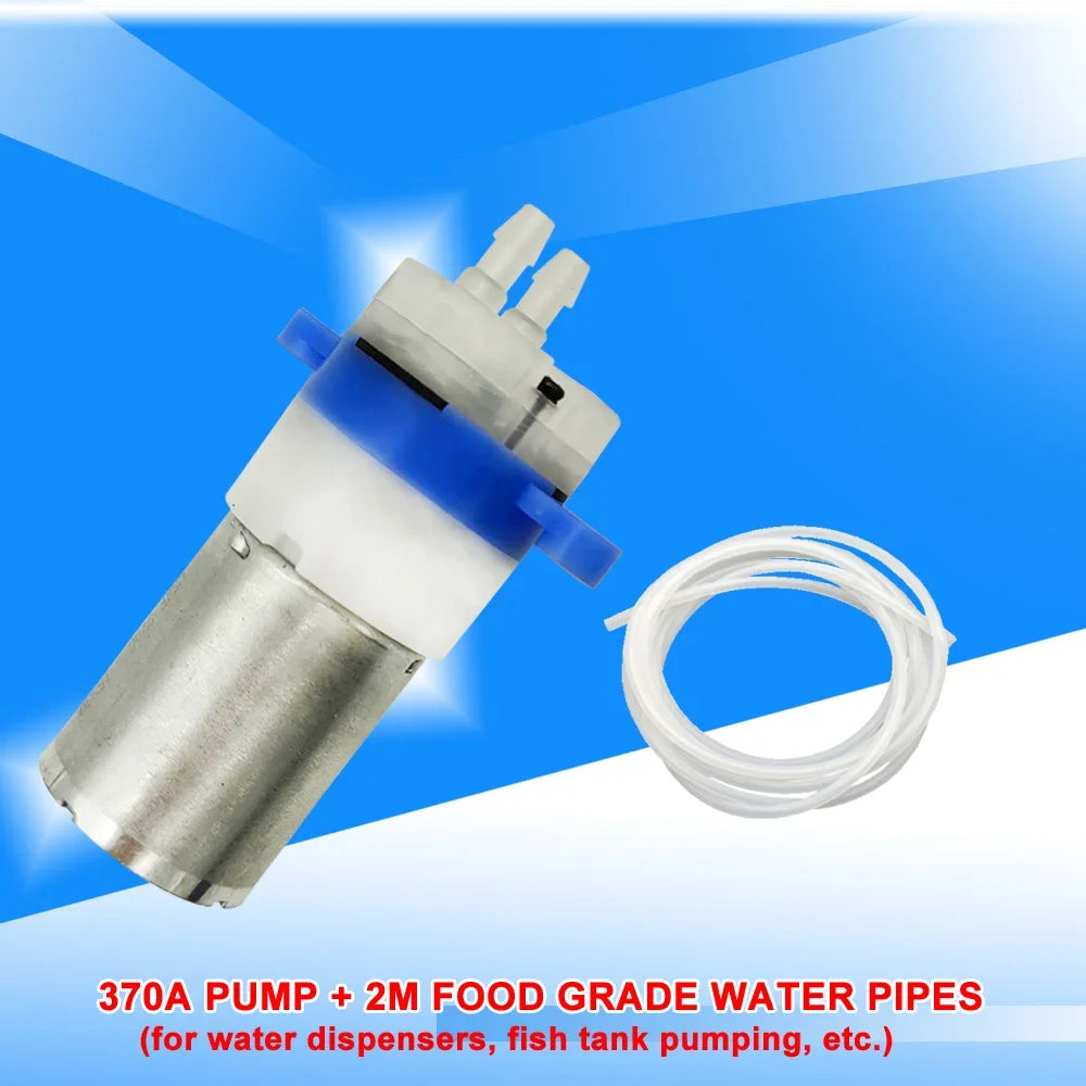 12V Micro DC Water Pump Food Grade Water Dispenser 370 Mini Pump 0.7-1.2L/min Low Noise Long Life Self-priming Pump Customized