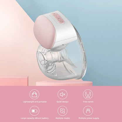 Homesen Wearable Breast Pump Hands Free Electric Single Portable Wearable Cup 8Oz/ 240Ml Bpa Free 3 Modes 10 Suction Levels Comf