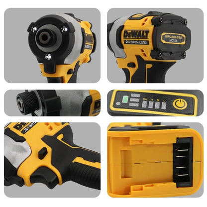 Dewalt DCF850 Wireless Brushless Electric Screwdriver Lightweight 20V Battery Impact Wrench Powerful Portable Tool