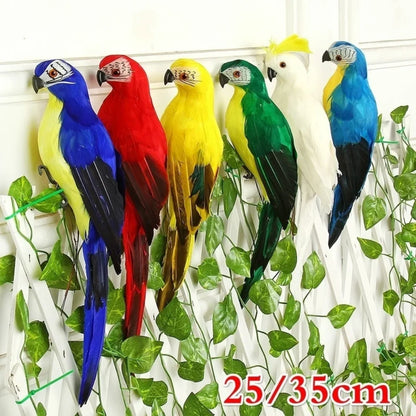 Decorative Feather Parrot Ornament – 25 cm or 35 cm