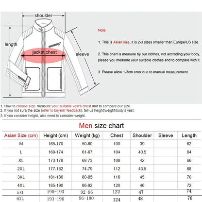 Chaleco Térmico 21 Zonas Calor: Chaqueta Eléctrica USB Hombre/Mujer