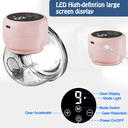 Electric Breast Pump Intelligent Integrated High Suction Breast Pump Breast Milk Postpartum Fortable Painless and Silent Breast