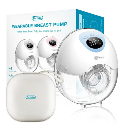 MAMIJOY Wearable Electric Breast Pump 4 Modes 36 Suction Levels Hands Free Breast Pumps Milk Collector with 19/24mm Flange EB50