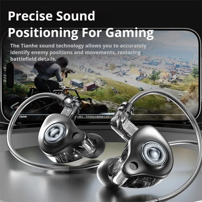 HIFI 3.5mm&Type-C Wired Headphones 9D Surround Deep Bass Stereo Headset Sport Earphone Detachable Cable ENC Noise Reduction