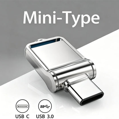 Mini 512GB OTG USB Flash Drive USB 3.0 Type C For iPhone iPad 32G 128GB 256GB Pendrive Samsung Android Laptop Memory Phone Stick