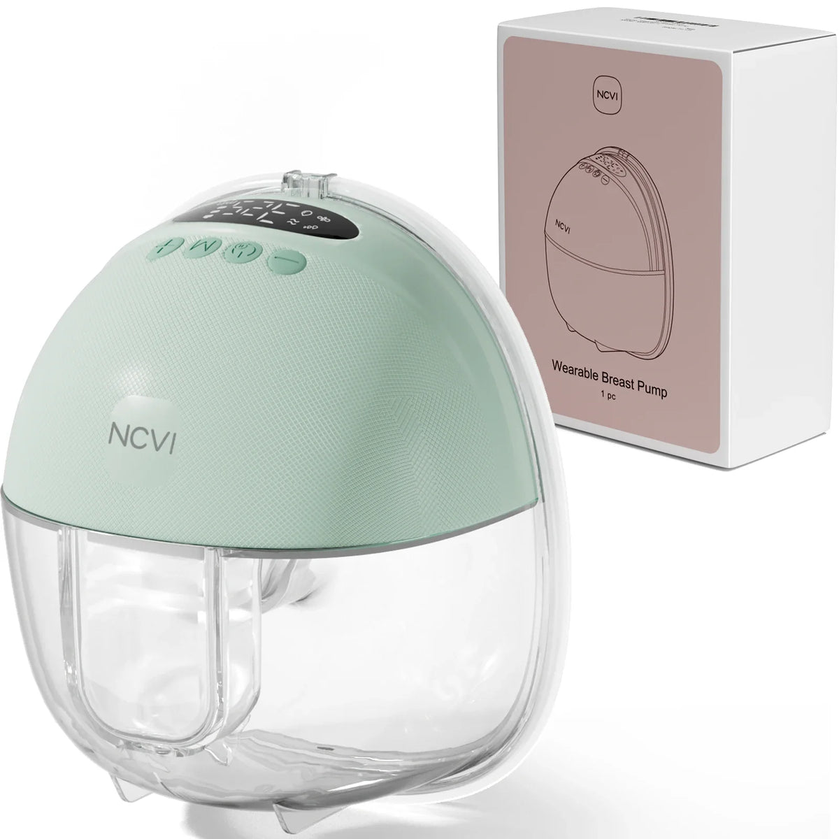 NCVI Electric Breast Pump,Hands-Free for Breastfeeding Pump, Ultra-Quiet Portable Wireless Pump, 3 Flange Sizes(19/21/24mm)