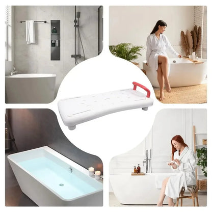 Adjustable Bathtub Shower Board – Non-Slip Bath Seat with Handle