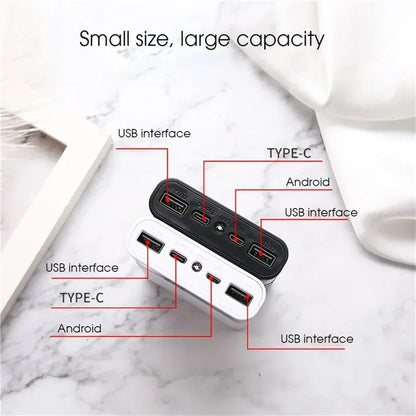 4x18650 Battery DIY Power Bank Case Charge Storage Box 5V Dual USB Type C Android Micro USB Interface For Smart Phones