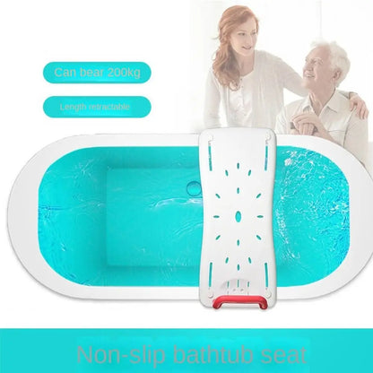 Adjustable Bathtub Shower Board – Non-Slip Bath Seat with Handle
