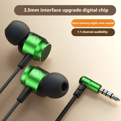 Metal Design Type C&3.5mm Wired Gamer Earphones 9D Stereo Sound Headsets Magnetic In-Ear Headphones For Samsung Handfree HD Call