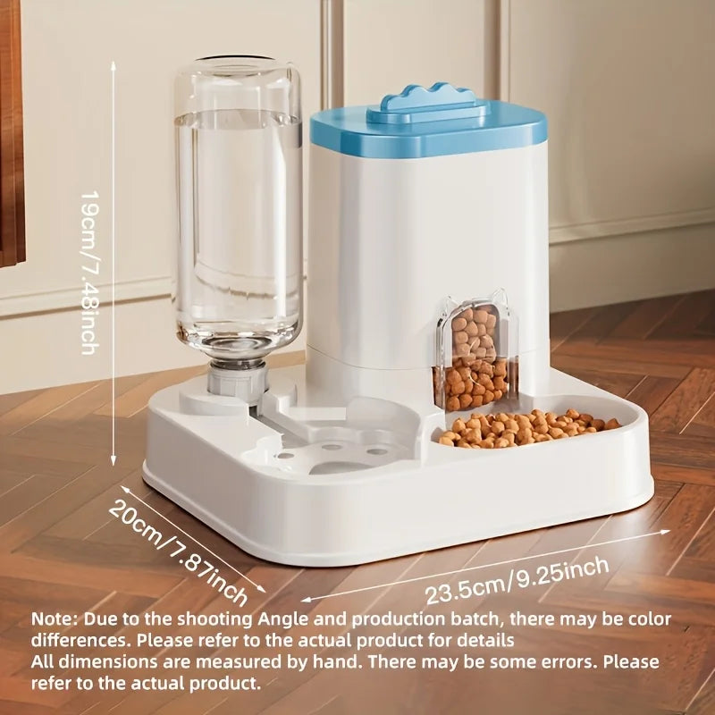 1-Pack Automatic Gravity-Fed Cat Water Dispenser & Feeder