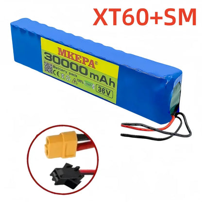 10S3P 36V 30000mAh 100% Brand New Lithium-Ion Rechargeable Battery Suitable for Electric Products Such as Scooters Battery