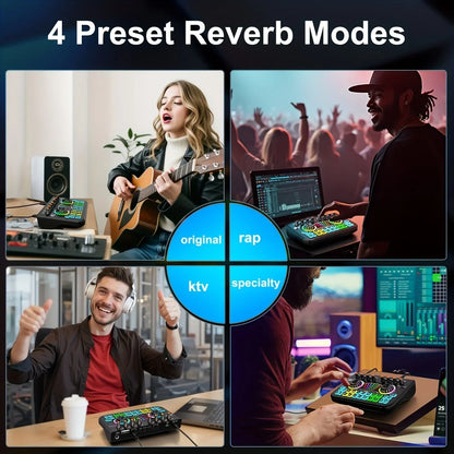 Tenlamp  X3-B333 Mic Mixer Set Podcast Influencer KOL Singing Gaming DJ Mixing Station Controller Equipment Studio Recording Electronic Music Mixer Power Karaoke Machine Available Dynamic Condenser Wireless Microphone Microfo