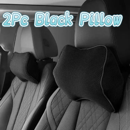 Memory Foam Car Cushions – Neck Pillow & Lumbar Options