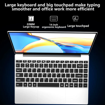 LENO Ultra Slim 14.1" Windows 11 Laptop | 16GB RAM | Intel 4405U | 256GB–2TB SSD | FlipStylez LLC®