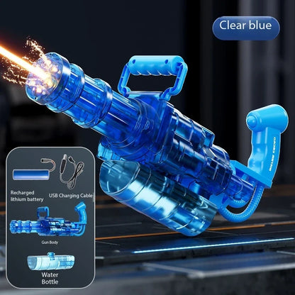 Children Simulated Firing Electric Water Gun Toy Gatling Automatic Continuous Shooting Water Pistol Summer Outdoor Toys for Kids