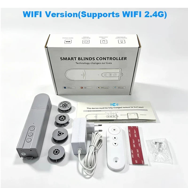 Tuya WiFi Smart Curtain Motor, ZigbeeElectric Roller Blinds Driver, Alexa Google Home Voice Control, Automatic Pull Cord Chain