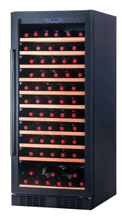 Airo ODM JG110A Electric Compact Single-Zone Stainless Steel Countertop Wine Cooler LED Display 3.0 Cu Ft Adjustable Thermostat