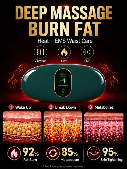 Slimming Machine for Women, Electric Abdominal Fat Burner, Anti-Cellulite Massage Belt, Body Shaping & Belly Fat Removal