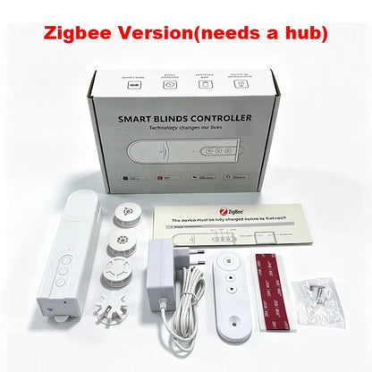 Tuya WiFi Smart Curtain Motor, ZigbeeElectric Roller Blinds Driver, Alexa Google Home Voice Control, Automatic Pull Cord Chain
