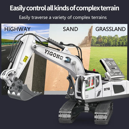 Remote Control Excavator Bulldozer Dump Truck Rc Car Toys Electric Engineering 2.4g High-Tech Vehicle Model Toys For Kids Gifts
