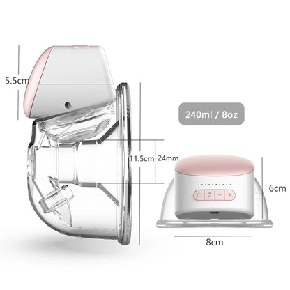 Homesen Wearable Breast Pump Hands Free Electric Single Portable Wearable Cup 8Oz/ 240Ml Bpa Free 3 Modes 10 Suction Levels Comf