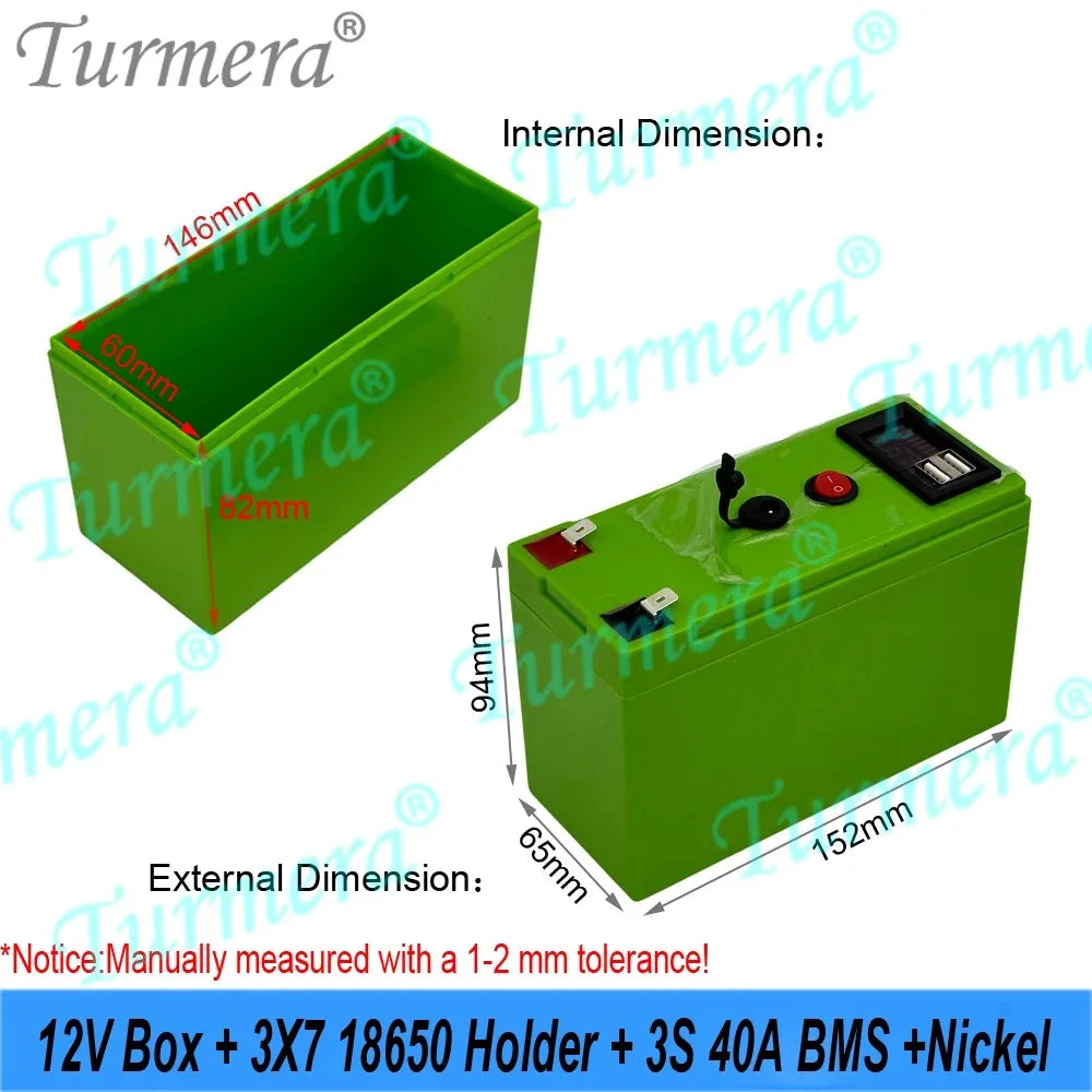 18650 Battery Box Holder 40A BMS with Voltage Capacity Displayer Rechargeable USB Power Bank Battery case Mobile Phone Charger