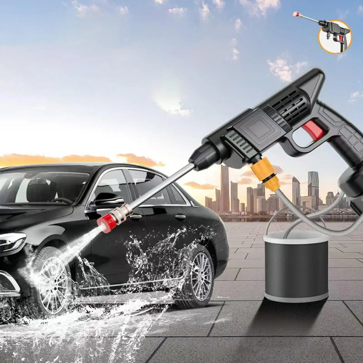 Cordless High Pressure Cleaner Washer Spray Water Guns Car Wash Pressure Water Cleaning Machine garden Electric Watering Guns