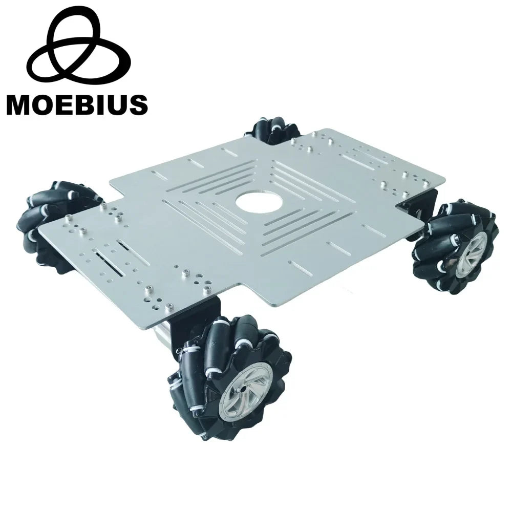 15kg Load 4WD 80mm Mecanum Wheel Robot Car Chassis Kit with DC 12V Encoder Motor for Arduino Raspberry Pi DIY Project STEM Toy