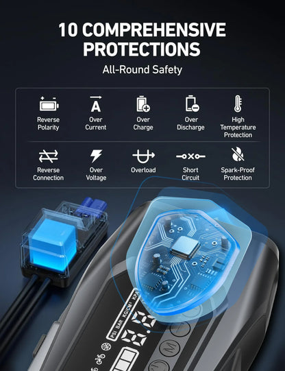 5-IN-1 Car Jump Starter with Air Pump Peak 5000A Auto Battery Booster 150PSI Air Compressor Portable Power Bank Tire Inflator