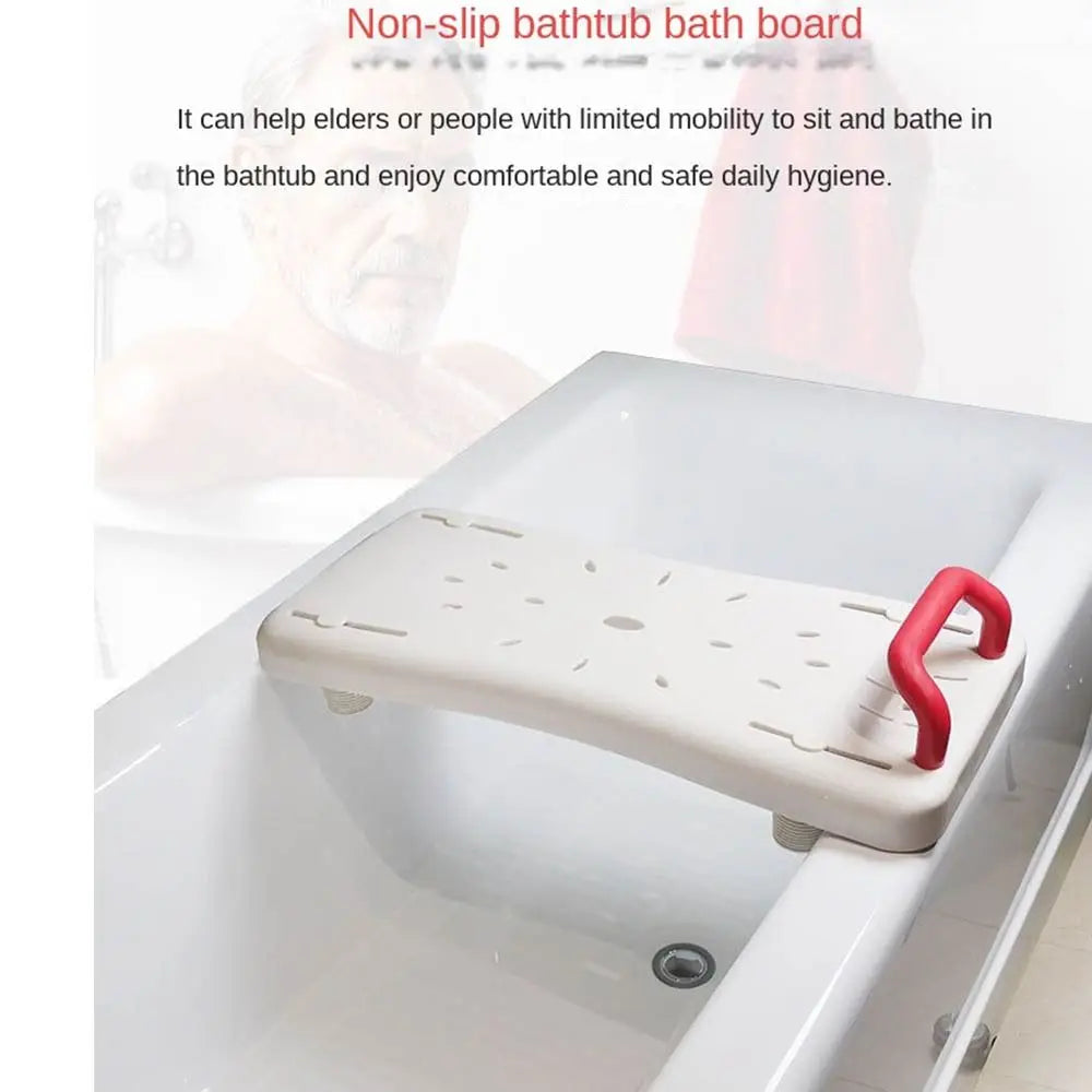 Adjustable Bathtub Shower Board – Non-Slip Bath Seat with Handle