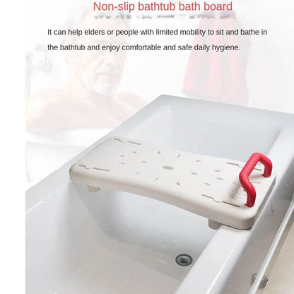 Adjustable Bathtub Shower Board – Non-Slip Bath Seat with Handle