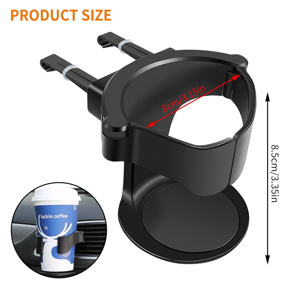 Clip-On Car Air Vent Cup Holder – 1 Piece