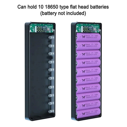 8/10*18650 Power Bank Battery Box Holder Portable Dual USB Type C Charge Shell for iPhone Xiaomi Huawei 18650 Battery Cases