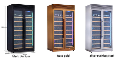 Quiet Operation Wine Cellar Compressor Wine Cooler 320 Bottle Refrigerator for Home Bar Club Private Collection Storage