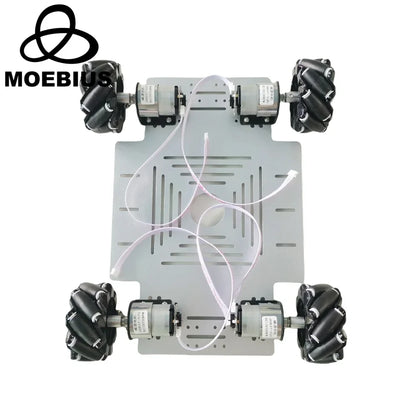 15kg Load 4WD 80mm Mecanum Wheel Robot Car Chassis Kit with DC 12V Encoder Motor for Arduino Raspberry Pi DIY Project STEM Toy