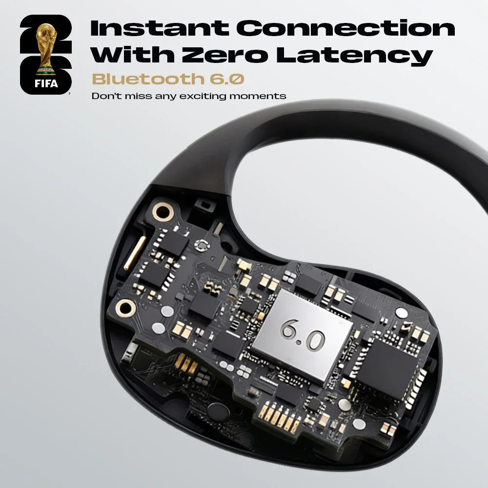 FIFA-F26E02 AI Translator Earbuds 138 Languages Real Time Two Way Translation Bluetooth 6.0 TWS Wireless Earbuds ENC Noise Cancelling 45H Battery 28ms Low Latency Gaming Headphones for Travel Business
