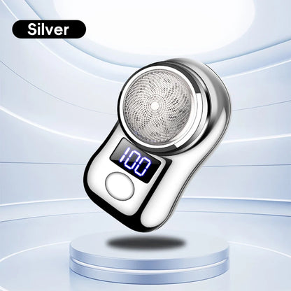 Men Shaving Tool Usb Rechargeable Portable Electric Shaver with Led Battery Display for Men Waterproof Mini Travel Rotary Razor