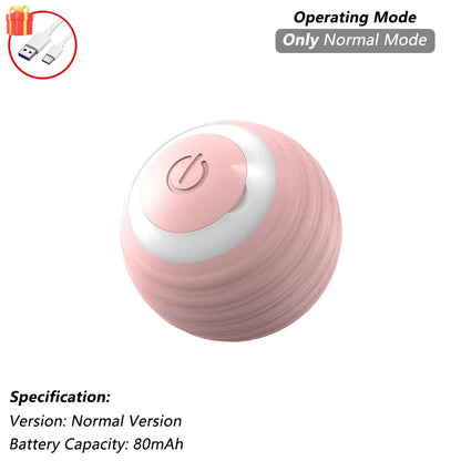 iLMH Cat Interactive Ball Toy Automatic Rolling Ball Faux Tail Rechargeable Smart Pet Electric Toy Pet Training Imitate Mouse