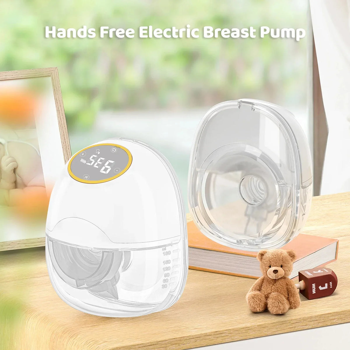 1PCS Portable Electric Wearable Breast Pump Hands-Free Automatic Milk Collection for Home And Travel