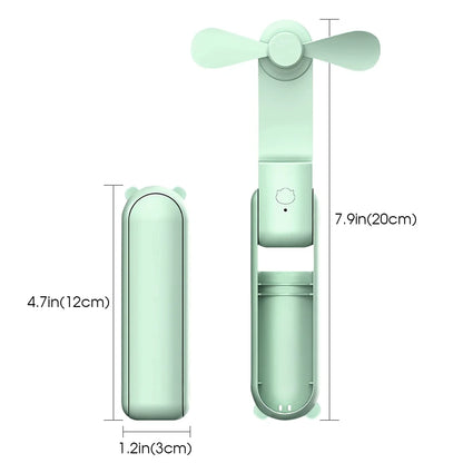 Portable Handheld Fan Cute Mini Fan 500mAh Battery 2speed Adjustable Low-Noise Electric Fan Student Gift Outdoor Fan Folding Fan